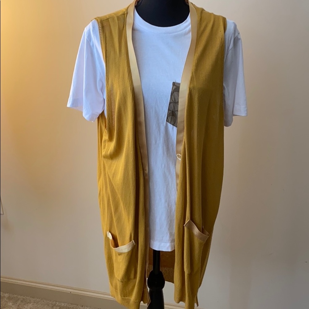Mustard Color Long Vest